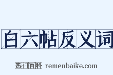 白六帖反义词是什么意思的图片